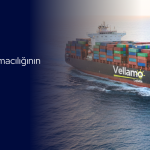 Denizyolu taşımacılığının önemini anlatan Vellamo Lojistik konteyner gemisi görseli